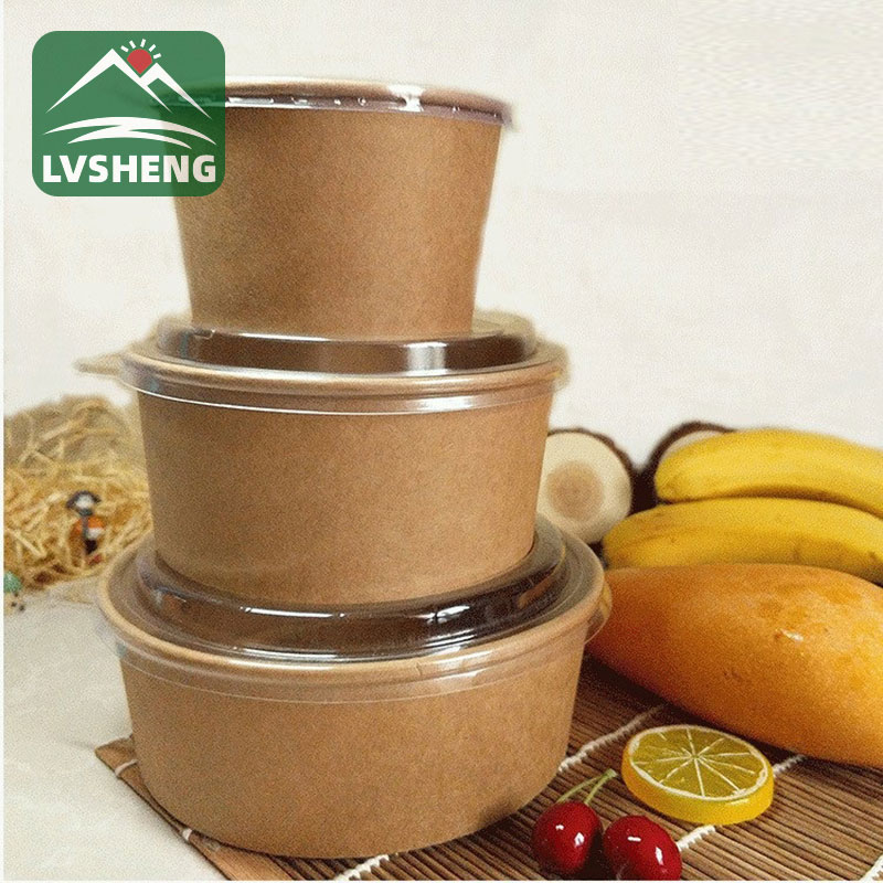 ڑککن کے ساتھ کرافٹ پیپر پیالے
